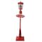 70.75" Musical Red Holiday Street Lamp with Christmas Tree Snowfall Lantern
